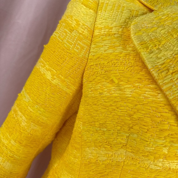 Escada Womens Yellow Blazer Jacket Size US 10 Designer - Picture 3 of 9
